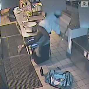 Woman falls through ceiling of California restaurant after breaking in to steal (video)