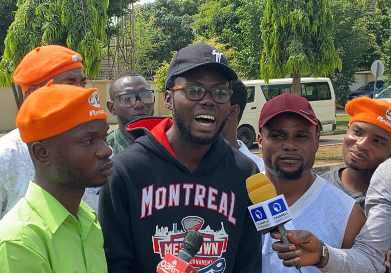They have refused to release Sowore to us - Deji Adeyanju, other activists stage protest at DSS office (photos)