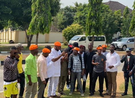 They have refused to release Sowore to us - Deji Adeyanju, other activists stage protest at DSS office (photos)