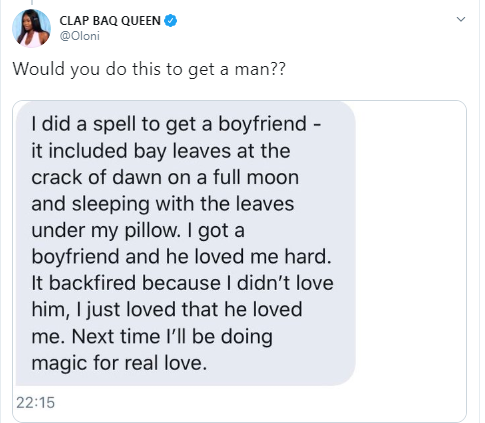 Ladies reveal the kind of rituals they did to get and keep a man and it