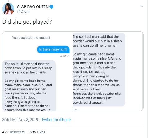 Ladies reveal the kind of rituals they did to get and keep a man and it