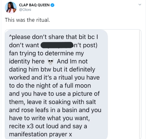 Ladies reveal the kind of rituals they did to get and keep a man and it