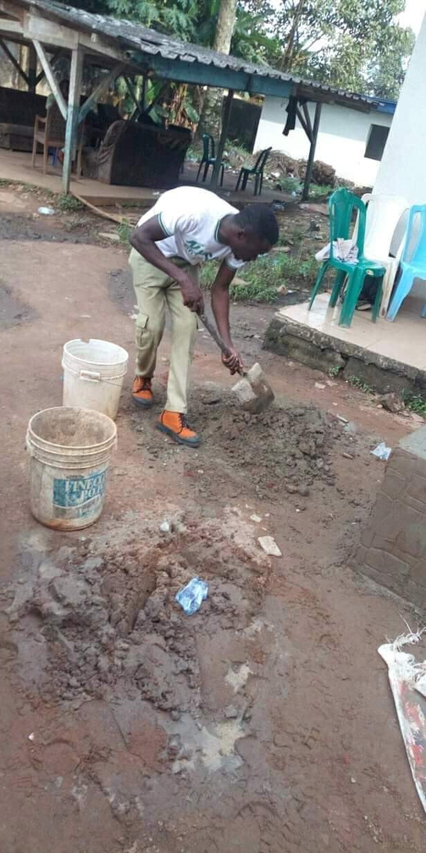 Amazing! This sculpture of a female Corps member made by a male Corps member is so realistic it could pass for a real human being