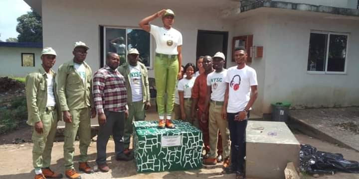 Amazing! This sculpture of a female Corps member made by a male Corps member is so realistic it could pass for a real human being