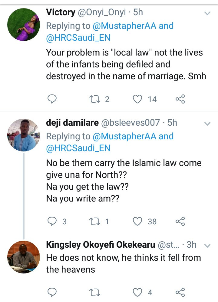 Nigerian man kicks against Saudi Arabia enacting law that prohibits underage marriage