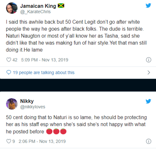 50 Cent slammed for trolling Power co-star Naturi Naughton again