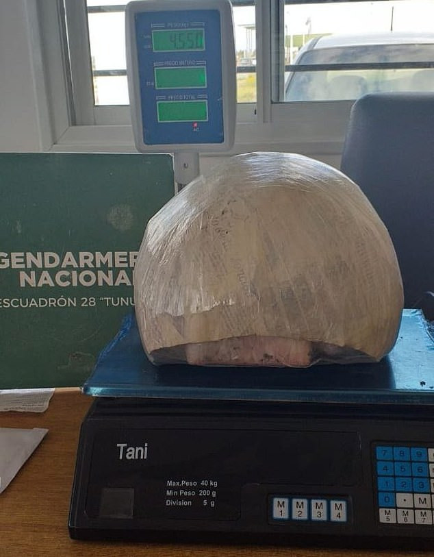 Woman is caught smuggling four kilos of cannabis in a fake baby bump (Photos)