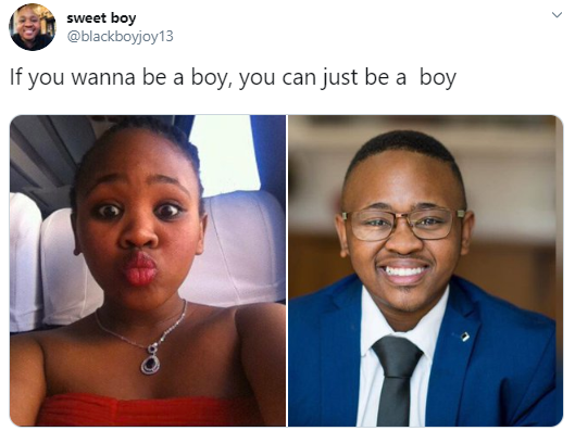 Women who transitioned to men share before and after photos with the caption: "If you wanna be a boy, you can just be a boy"