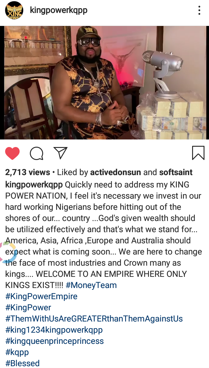 King Power finally speaks and confirms 100m dollars deal with Davido (video)