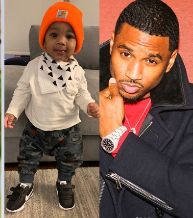 Trey Songz proudly shows off his son standing on his own at 7 months