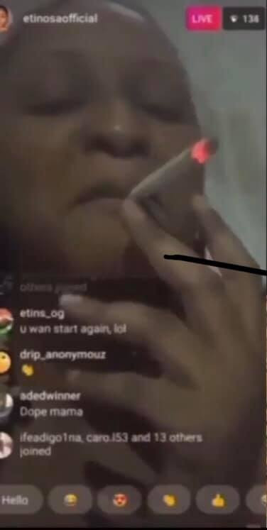 Actress Etinosa says Proverbs 22vs6 is a scam as she smokes and uses the Bible as an ashtray 