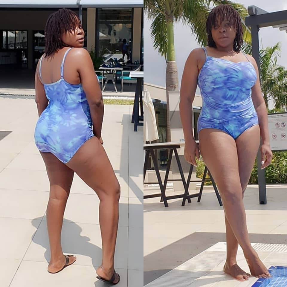 Omawumi tensions IG withe rare swimwear photos