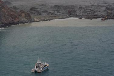Police boat off White Island