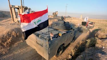 Iraqi military forces advance into central Kirkuk city, northern Iraq, 16 October 2017