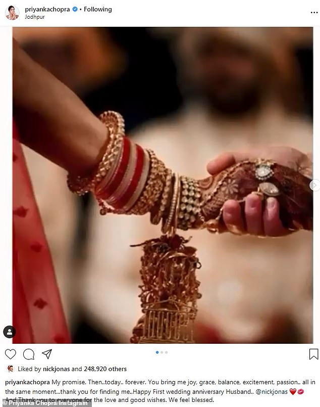 Nick Jonas and Priyanka Chopra celebrate 1st wedding anniversary with sweet messages