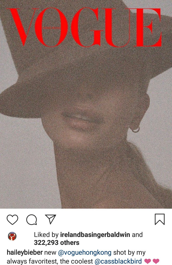Hailey Baldwin Bieber covers Vogue Hong Kong