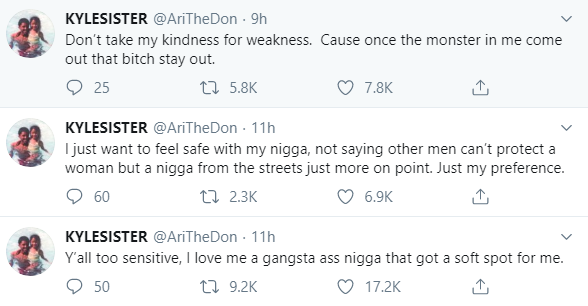 Ari Fletcher raises brows after tweeting that she wants an abusive man who will threaten to "kill" her