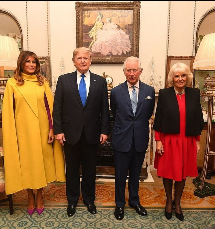 Donald Trump and Melania Trump receive royal welcome as Buckingham Palace hosts reception for Nato summit