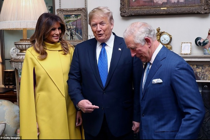 Donald Trump and Melania Trump receive royal welcome as Buckingham Palace hosts reception for Nato summit