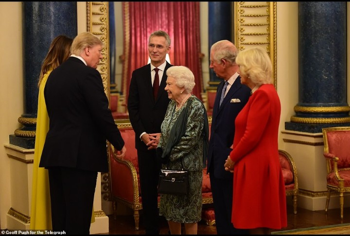 Donald Trump and Melania Trump receive royal welcome as Buckingham Palace hosts reception for Nato summit