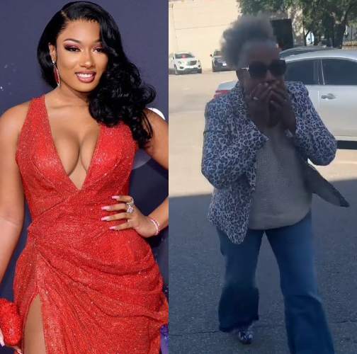 Megan Thee Stallion moves her nanny to tears as she surprises her with the truck she
