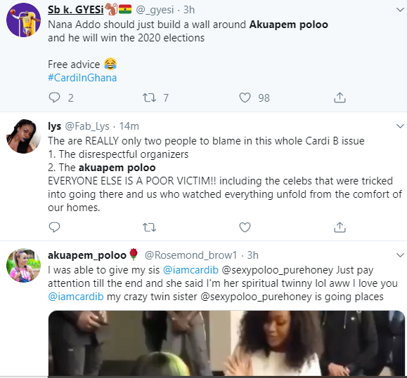 Ghanaians drag Akuapem Poloo for her behaviour when she met Cardi B