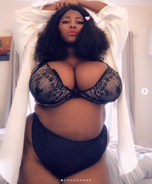 Nigerian plus-sized model Monalisa Stephen flaunts her massive boobs in new photos