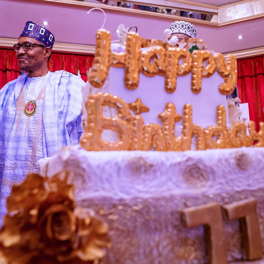 Photos: President Buhari celebrates 77th birthday in the state house