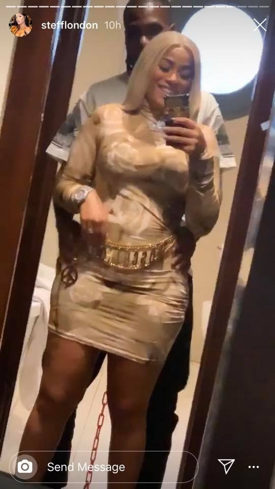Burna Boy and Stefflon Don hit the strip club, throw money on strippers ( 18+ photos)