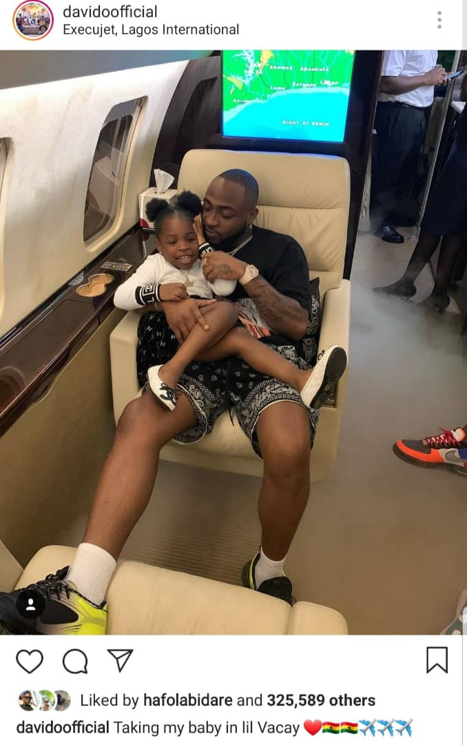 Sophia Momodu and daughter, Imade, fly with Davido to Ghana for a mini holiday and attend his music engagement