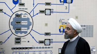 President Rouhani pictured in a nuclear plant