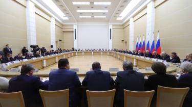 President Vladimir Putin meets his newly formed working group for amending the constitution