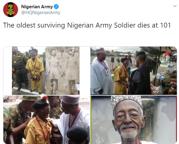 Oldest surviving Nigerian soldier dies at 101 (photos)