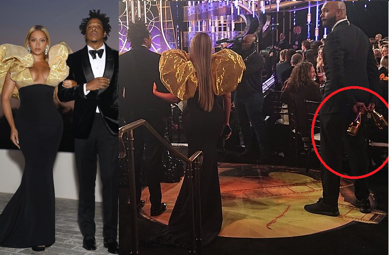 Beyonce and Jay-Z attend the Golden Globes award with their own expensive champagne (Photos)