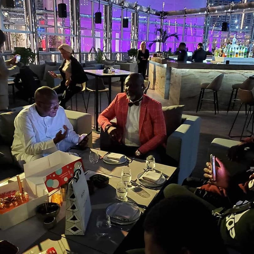 Dino Melaye shares photos from his birthday dinner in Dubai but Nigerians notice something interesting in one of the photos