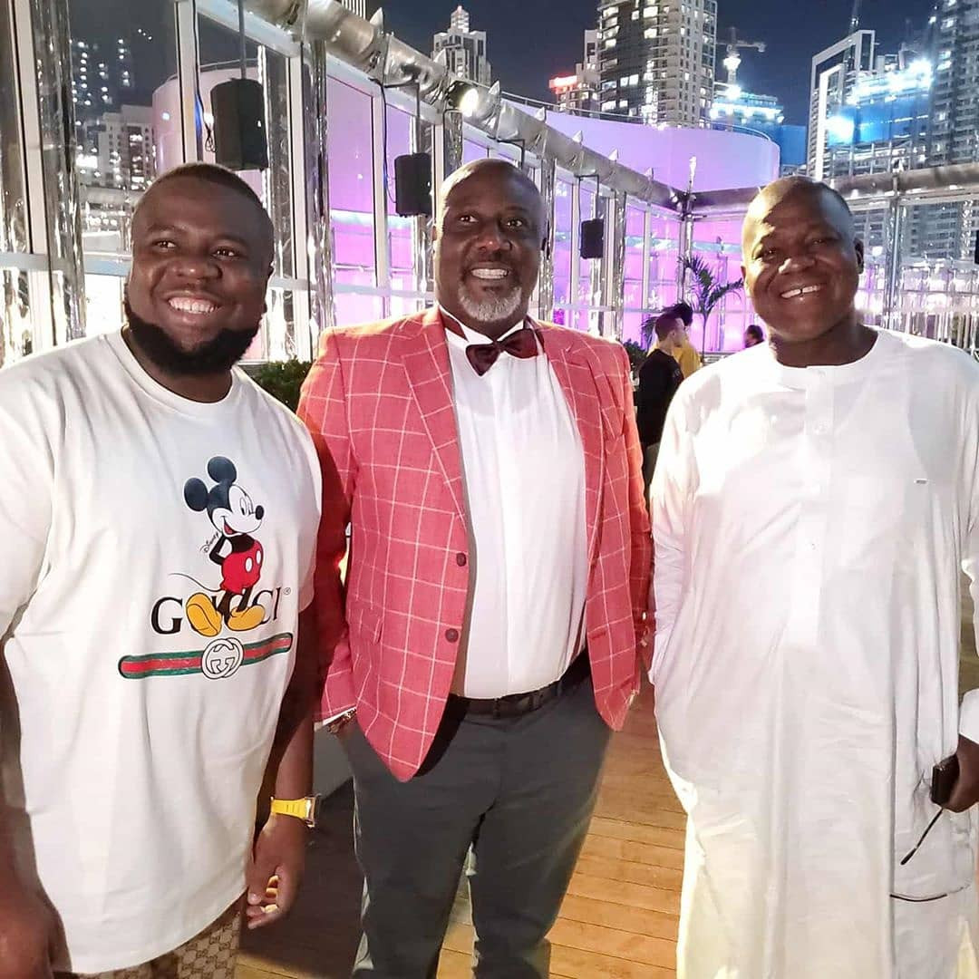 Dino Melaye shares photos from his birthday dinner in Dubai but Nigerians notice something interesting in one of the photos