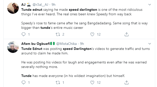 Speed Darlington threatens to tie Tunde Ednut