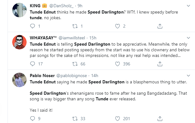 Speed Darlington threatens to tie Tunde Ednut