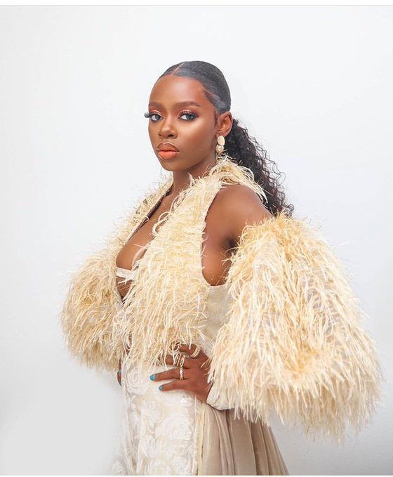 BBNaija star Diane Russet dazzles in cleavage-baring outfit (Photos)