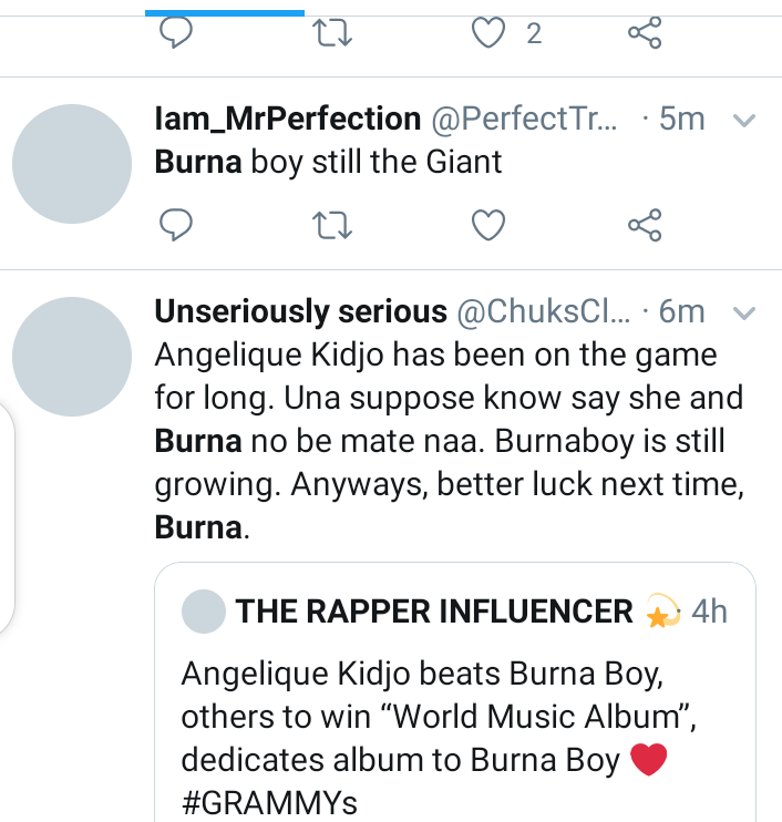 Nigerians react to Burna boy