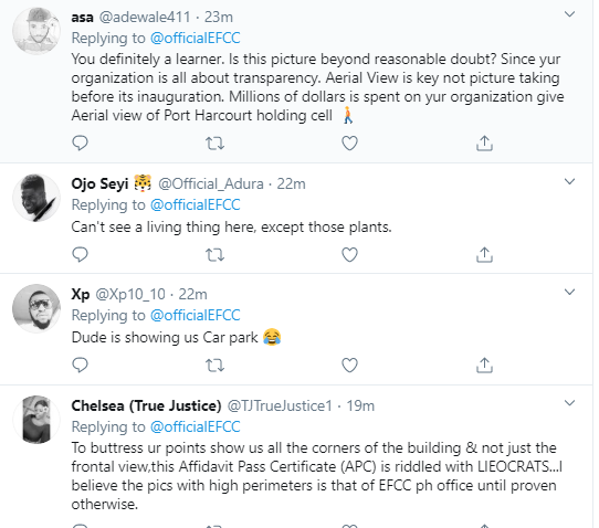 EFCC disowns purported pictures of Port Harcourt detention facility