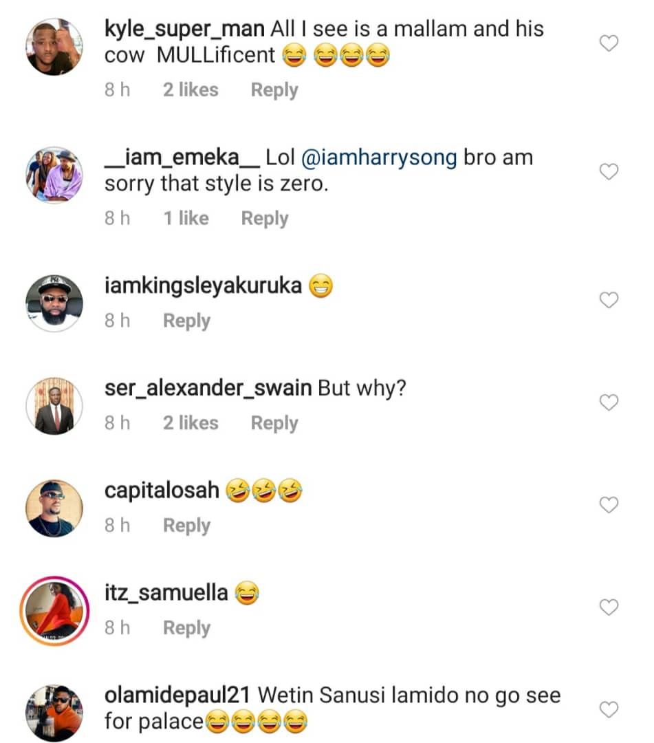 Broke poor idiots- Harrysong fires back at his followers criticizing his AMVCA outfit 