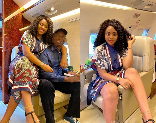 Regina Daniels and her husband Ned Nwoko all smiles as they jet off together (photos)