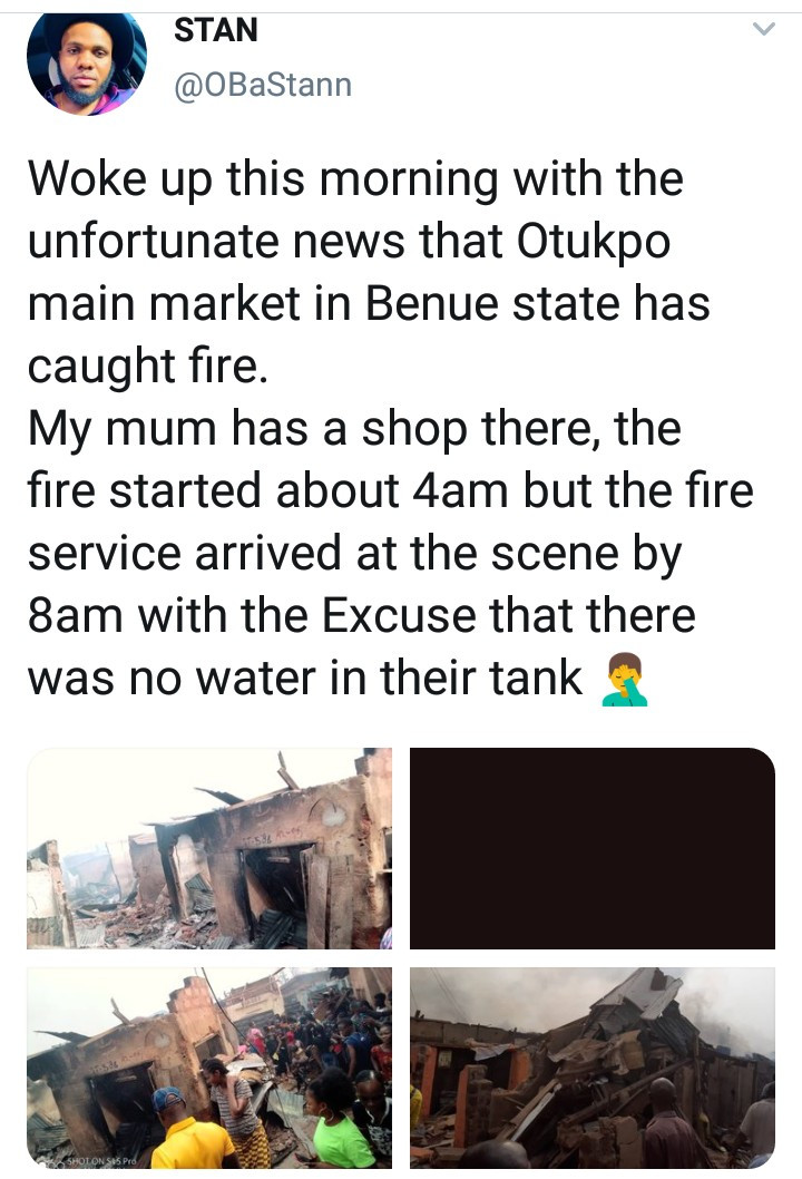 Fire guts Otukpo Main Market in Benue (photos/videos)