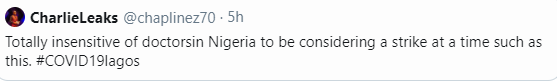 Hazard allowance is N5,000- Nigerian doctor explains why doctors are embarking on strike despite Coronavirus pandemic