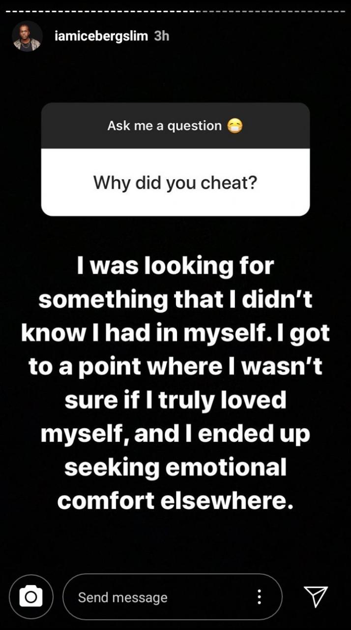 Iceberg Slim finally opens up on why he cheated on Juliet Ibrahim