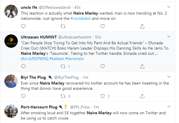 Naira Marley dragged on Twitter for his post on coronavirus