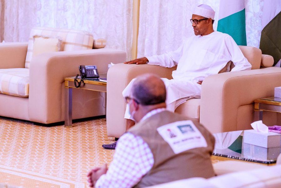 #Coronavirus: President Buhari receives briefing from Minister of Health, Osagie Ehanire, DG of NCDC (photos/video)