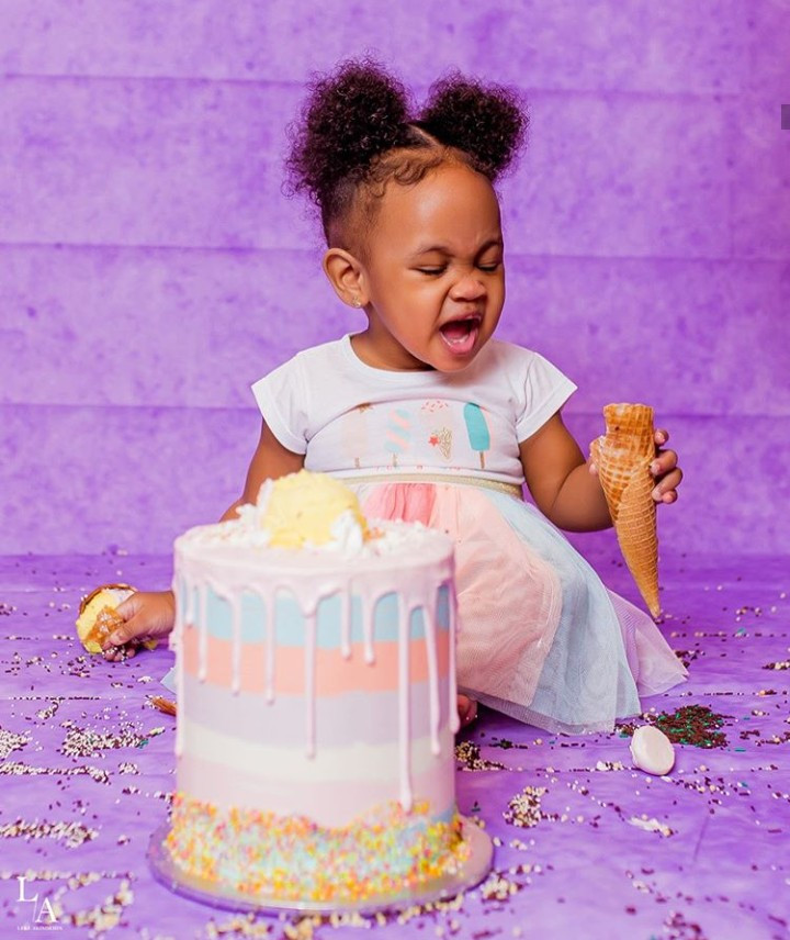 Tania Omotayo shares new photos of her daughter to celebrate her 1st birthday
