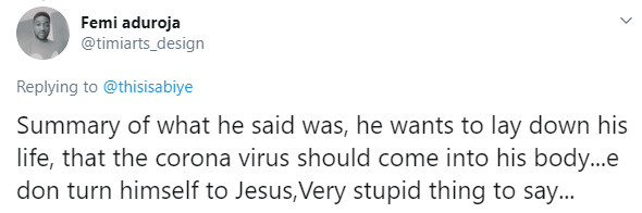 ?God, infect me with Covid-19 and leave the rest of the world out of it,? Oluwo of Iwo offers himself as a "sacrifice" to save the world from coronavirus (video)